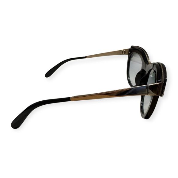 Salvatore Ferragamo 774 Sunglasses Women Black‎ Translucent Gold SF774S Gradient